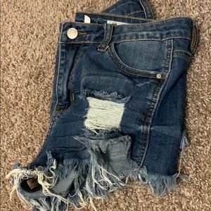 High Rise Denim Short